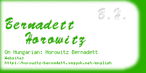 bernadett horowitz business card